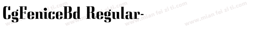 CgFeniceBd Regular字体转换